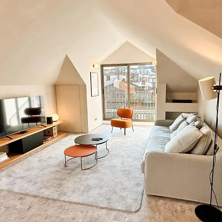Unique Sunny Penthouse W/ Ac In The City's Heart Appartamento Oporto