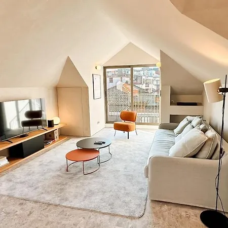 Unique Sunny Penthouse W/ Ac In The City's Heart Appartamento Oporto